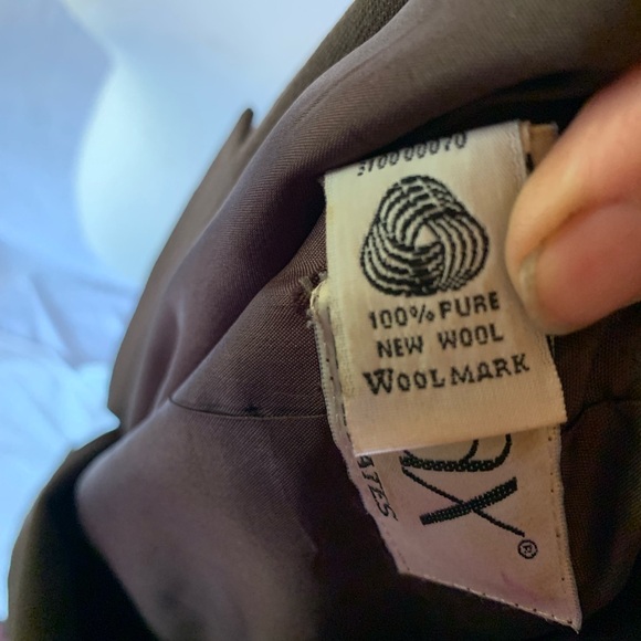 Vintage Wool Brown Oversize Blazer flare sleeve Art Student Retro 80s 90s Large - Picture 11 of 12